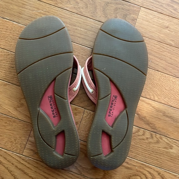 Sperry Top-Sider pink and white striped thong sandal size 9.5 - Picture 4 of 7